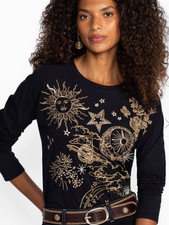 Johnny Was Tops - Johnny Was Miaora Celestial Embroidered Dolman Top Medium Petite New With Tags